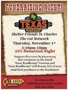 Texas Roadhouse Dine-to-Donate - Shelter Friends